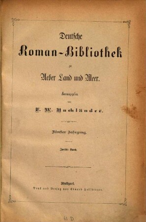 Deutsche Romanbibliothek. 5. 1877, Bd. 2