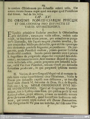 Cap. XV. De Origine Pontificiarum Precum Et Oblationum Pro Defunctis Et Variis Apparitionibus
