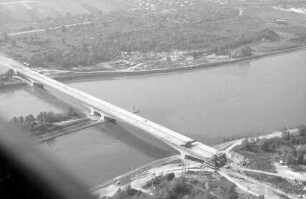Steinenstadt: [Bau der] neuen Rheinbrücke bei Steinenstadt