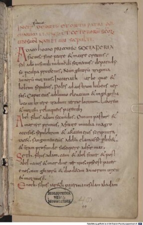 Incipit de ortu et obitu patriarcharum et apostolorum et ceterorum Sanctorum ... [u.a.] - BSB Clm 14392