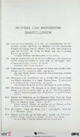 Militaria und Historische Darstellungen (Nr. 996-1061)