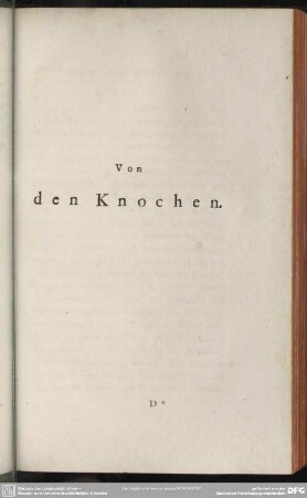 Von den Knochen