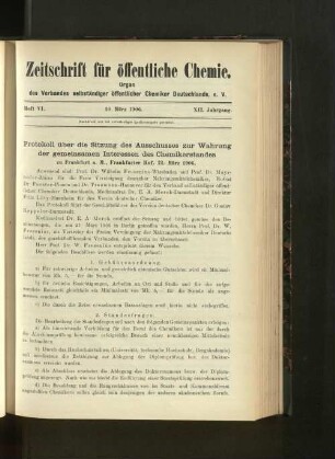 Heft VI. 30. März 1906.