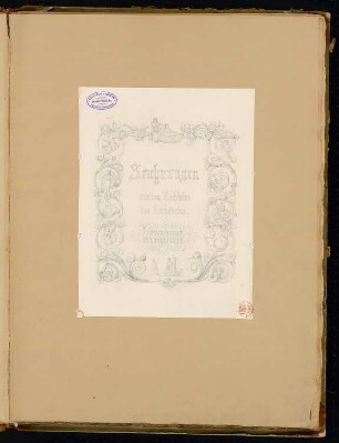 Skizzenbuch der italienischen Reise: Frontispiz