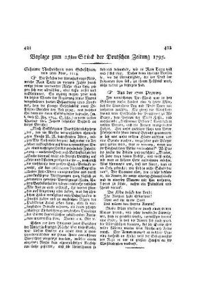 Beylage zum 25ten Stück der Deutschen Zeitung 1795
