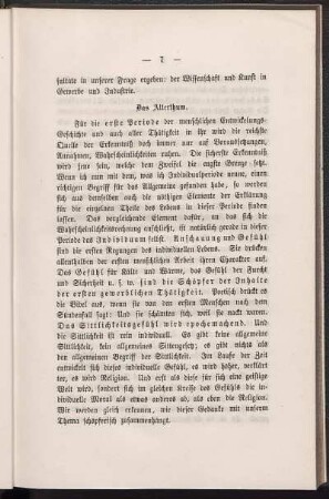 Das Alterthum.