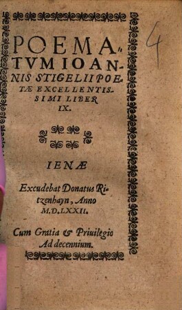 Poematvm Ioannis Stigelii Liber ..., 9