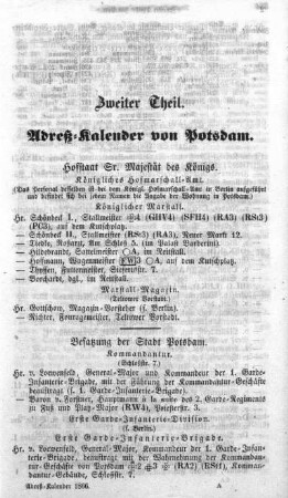 Hofstaat Sr. Majestät des Königs