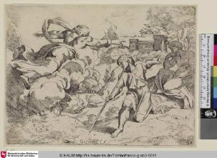[Dieu apparoissant à Isaac; Gott erscheint Isaak und verbietet ihm nach Ägypten zu ziehen]