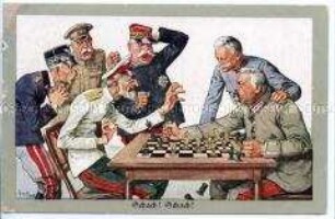 Hindenburg und Hötzendorf besiegen als Schachspieler die Entente