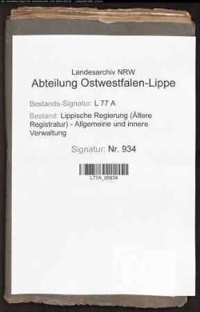 Exekution gegen den Flecken Schwalenberg wegen verweigerter Annahme des neuen Salbuches