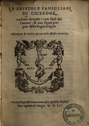 Le epistole famigliari