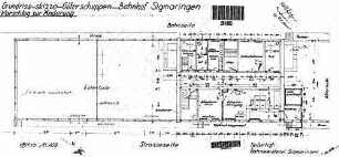Sigmaringen: Güterabfertigung Güterschuppen Grundriß EG (Diensträume/Güterhalle)