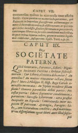 Caput IIX. De Societate Paterna.