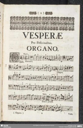 Vesperae pro Festivitatibus