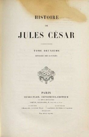 Histoire de Jules César, 2. Guerre des Gaules