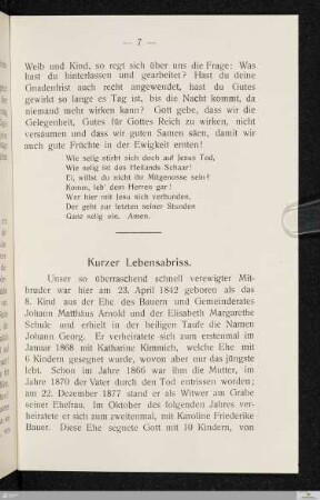 Kurzer Lebensabriss