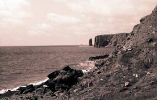 Helgoland: Steilküste, von unten
