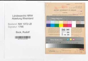 Entnazifizierung Rudolf Bock , geb. 21.02.1910 (Angestellter)