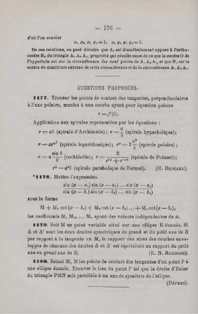QUESTIONS PROPOSÉES.