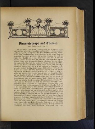 Kinematograph und Theater