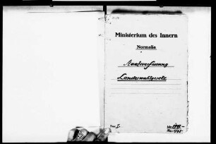 Landeswahlgesetz, Kommunalwahlgesetz und Landesverordnung über Landtagswahlen und Volksentscheid, Teil 1
