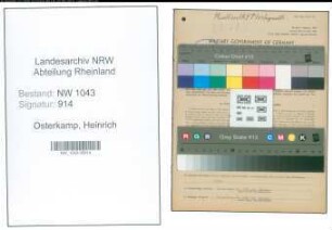 Entnazifizierung Heinrich Osterkamp , geb. 30.07.1898 (Landwirt)