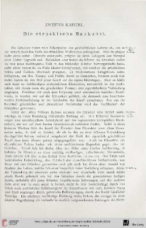 Zweites Kapitel: Die etruskische Baukunst