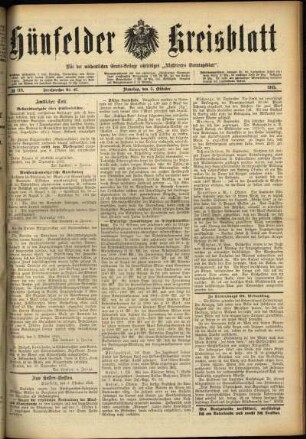 Ausgabe vom Dienstag, den 05. Oktober 1915.