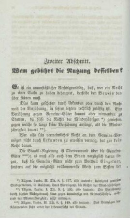 Zweiter Abschnitt. Wem gebührt die Nutzung desselben?