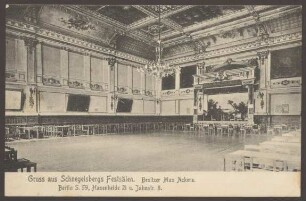 Ansichtskarte Schnegelberg´s Festsaal Hasenheide und Jahnstraße