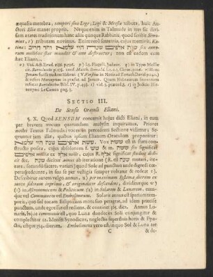 Sectio III. De Sensu Oraculi Eliani.