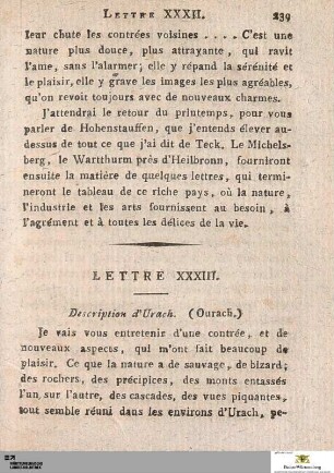 Lettre XXXIII
