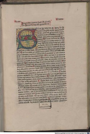 Incipit Expositio seu explanatio sancti Ambrosij episcopi in corpus euangelij sancti luce euangeliste. ...