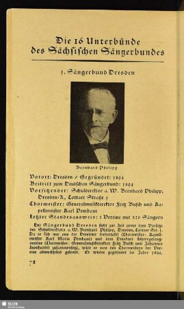 Die 16 Unterbünde des Sächsischen Sängerbundes