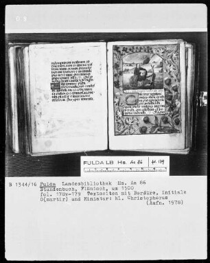Stundenbuch — Der heilige Christophorus, Folio 179recto