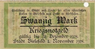 Kriegsnotgeld - 20 Mark
