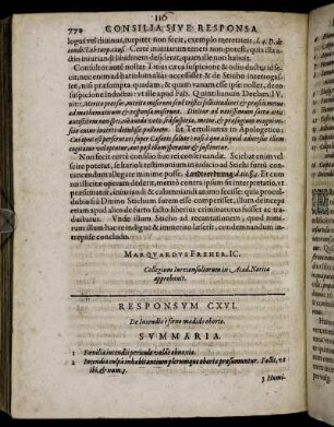 Responsum CXVI. - Responsum CXXI.