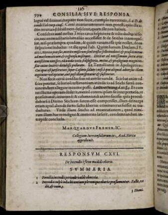 Responsum CXVI. - Responsum CXXI.