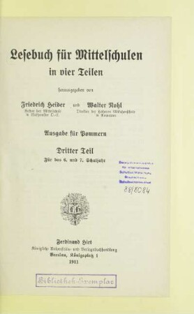 Teil 3 = 6. u. 7. Schulj: [Teil 3 = 6. u. 7. Schulj]