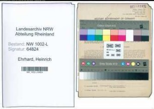 Entnazifizierung Heinrich Ehrhard , geb. 15.10.1889 (Rechtsanwalt)