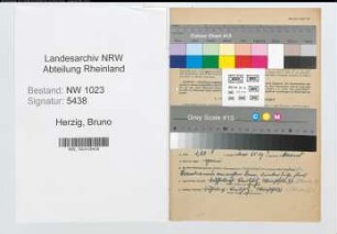 Entnazifizierung Bruno Herzig , geb. 28.12.1891 (Zollsekretaer)