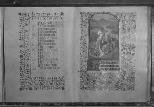 Heures de Brière de Surgy / Heures / Horae / Stundenbuch — Johannes Evangelista auf der Insel Patmos, Folio fol. 15 r