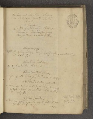 Auctores et Doctores Librorum in Libraria montis S. Michaelis seu Catalogus manuscriptorum librorum Bibliothecae in Carthusia prope Moguntiam ex veteri Codice. [Autorenregister]