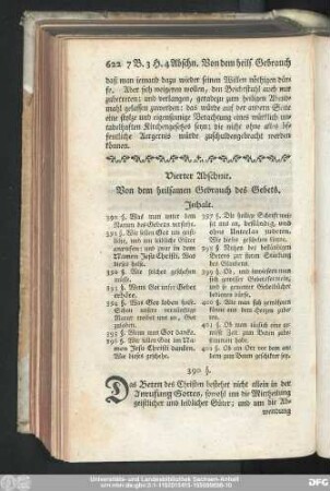 Vierter Abschnit. Von dem heilsamen Gebrauch des Gebets.