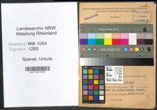 Entnazifizierung Ursula Spanel , geb. 11.08.1907 ()