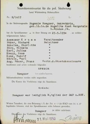 Roegner, Eugenie