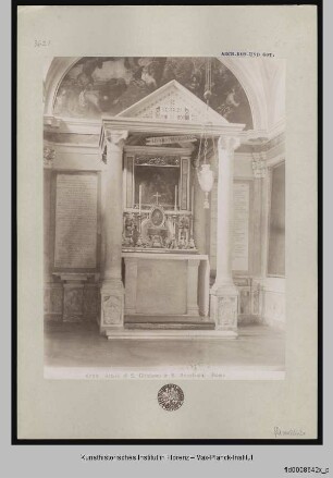 Altar und Ziborium mit Cosmatenarbeit