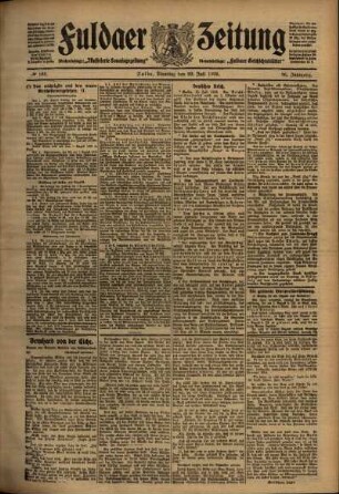 Ausgabe vom Dienstag, den 20. Juli 1909.