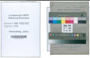 Entnazifizierung Julius Hinnenberg , geb. 10.09.1885 (Haendler)